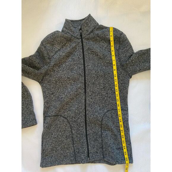 Eddie Bauer Womens Full Zip Fleece Jacket Gray Heather Size Small S Hiking Layer - Picture 8 of 9